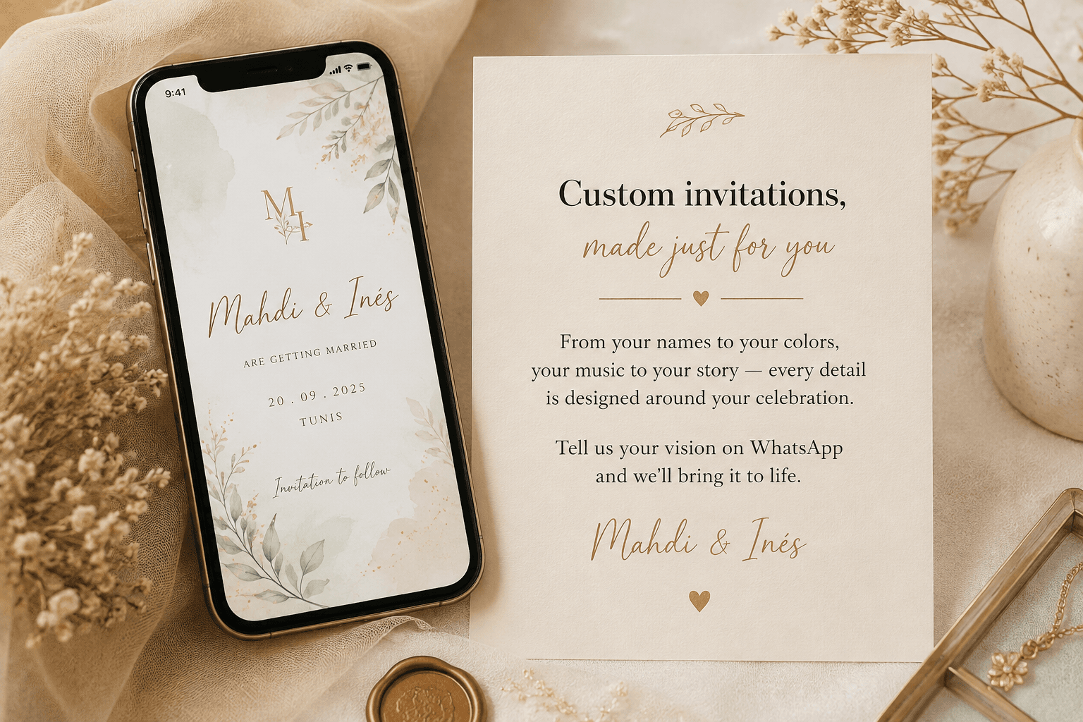 Invitations sur mesure, pensées rien que pour vous